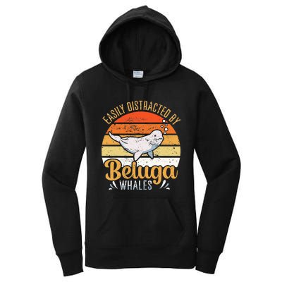 Beluga Whale White Whale Sea Canary Whale Watching Women's Pullover Hoodie