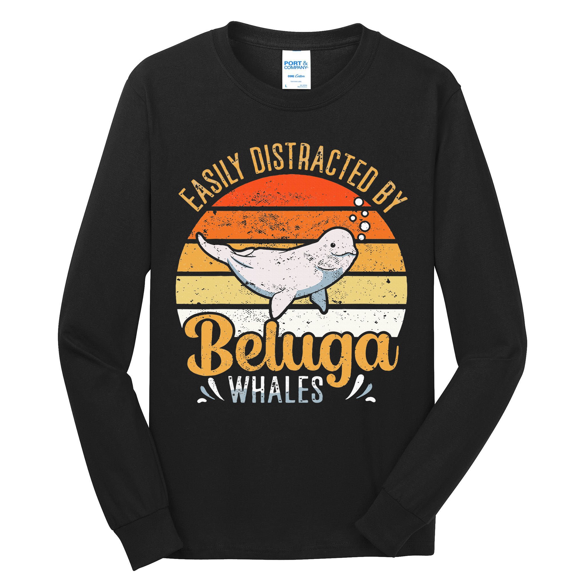 Beluga Whale White Whale Sea Canary Whale Watching Tall Long Sleeve T-Shirt