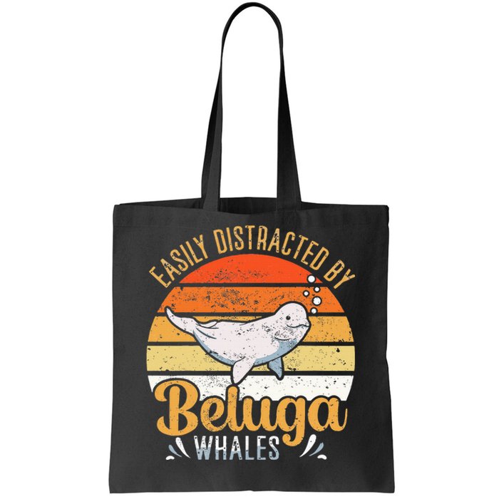 Beluga Whale White Whale Sea Canary Whale Watching Tote Bag