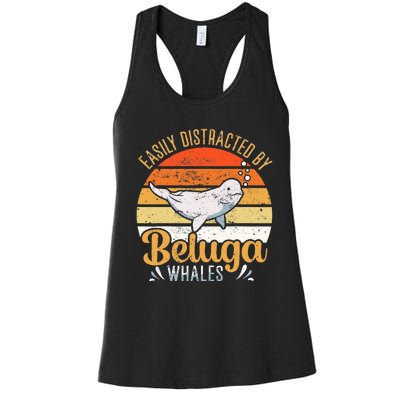 Beluga Whale White Whale Sea Canary Whale Watching Women's Racerback Tank