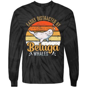 Beluga Whale White Whale Sea Canary Whale Watching Tie-Dye Long Sleeve Shirt