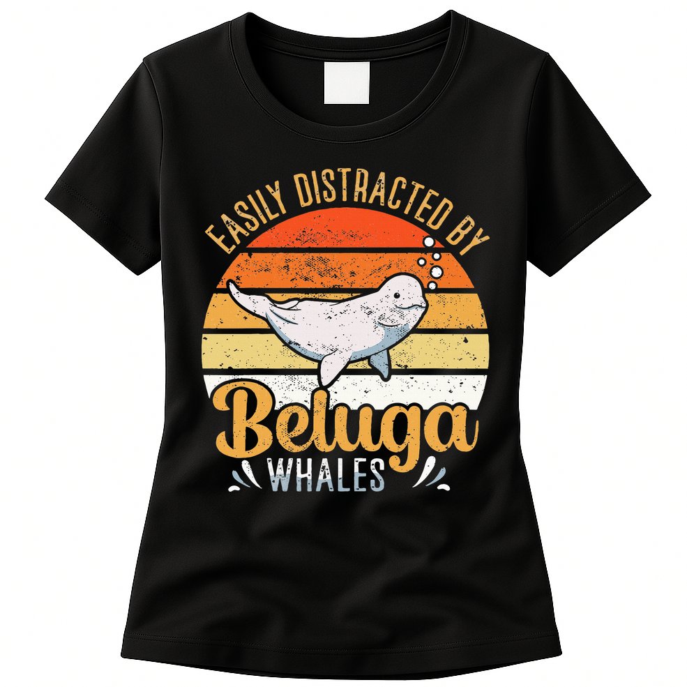 Beluga Whale White Whale Sea Canary Whale Watching Womens T-Shirt