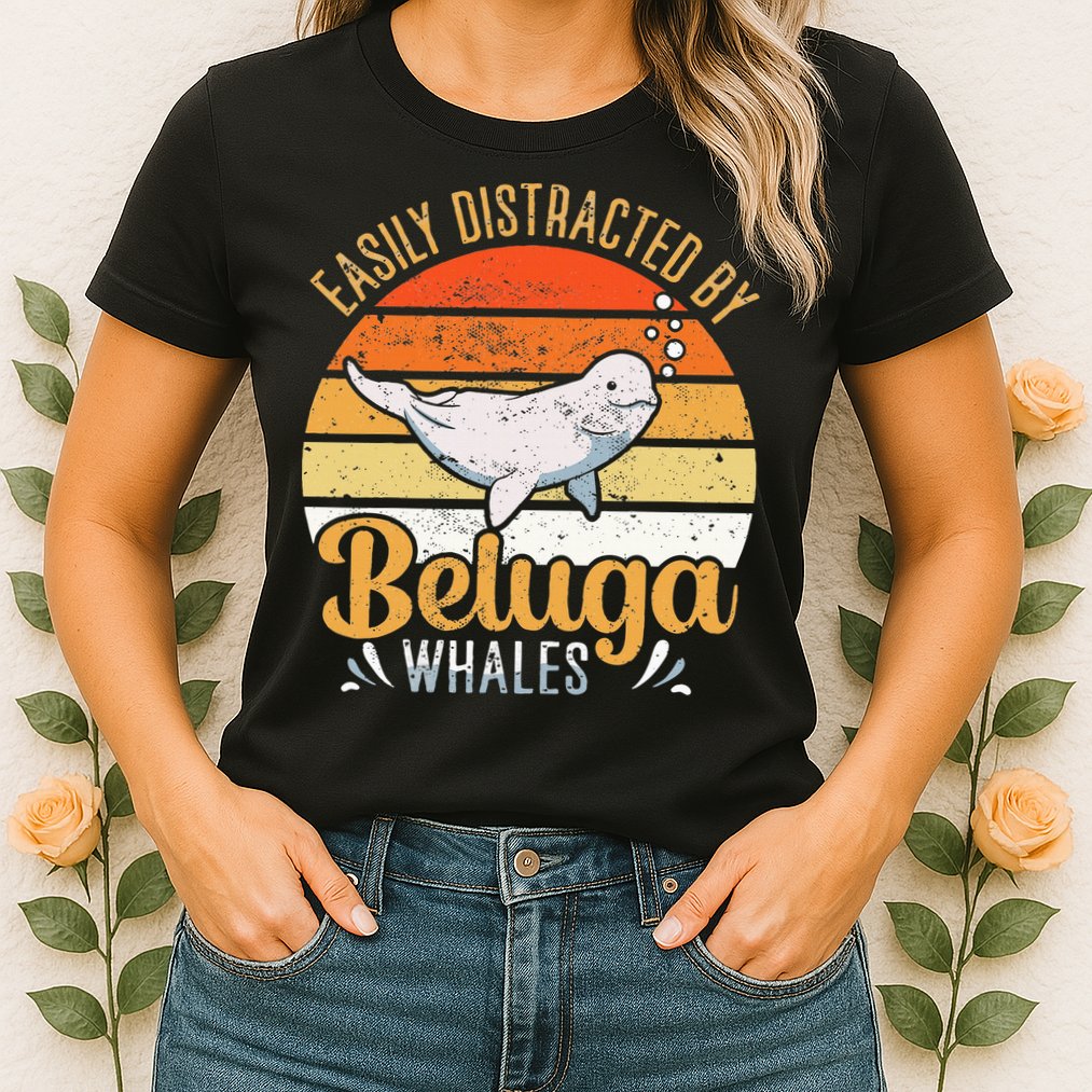 Beluga Whale White Whale Sea Canary Whale Watching Womens T-Shirt
