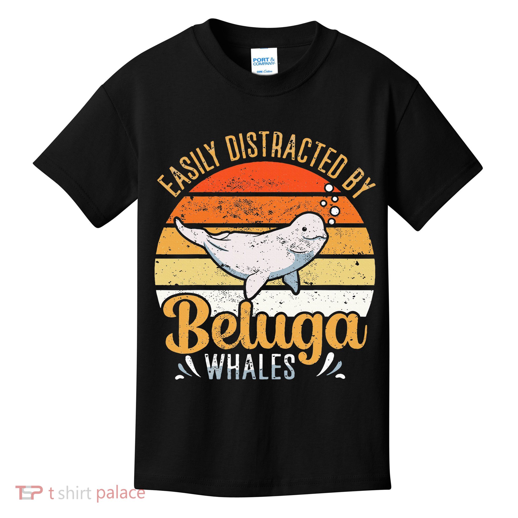 Beluga Whale White Whale Sea Canary Whale Watching Kids T-Shirt