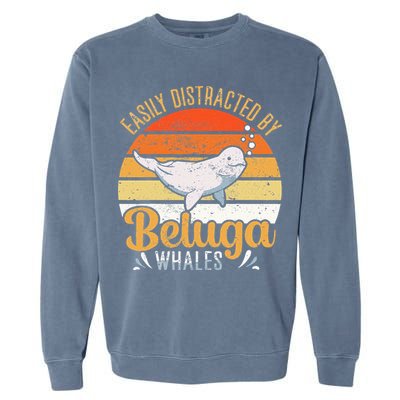 Beluga Whale White Whale Sea Canary Whale Watching Garment-Dyed Sweatshirt