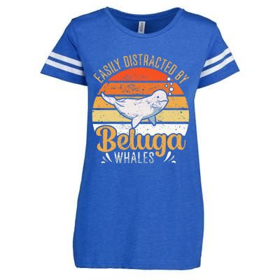 Beluga Whale White Whale Sea Canary Whale Watching Enza Ladies Jersey Football T-Shirt