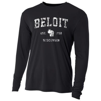 Beloit Wisconsin Wi Vintage Athletic Sports Design Cooling Performance Long Sleeve Crew