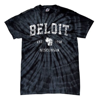 Beloit Wisconsin Wi Vintage Athletic Sports Design Tie-Dye T-Shirt