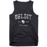 Beloit Wisconsin Wi Vintage Athletic Sports Design Tank Top