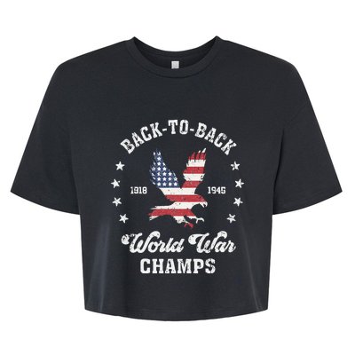 Backtoback World War Champs Bella+Canvas Jersey Crop Tee