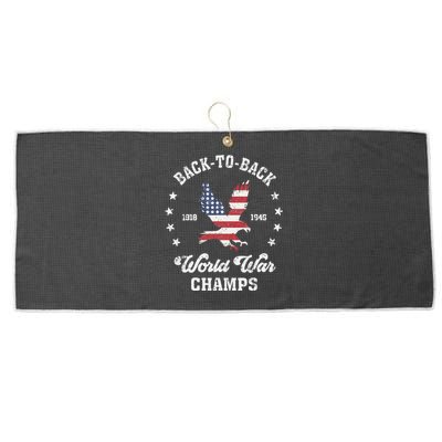 Backtoback World War Champs Large Microfiber Waffle Golf Towel