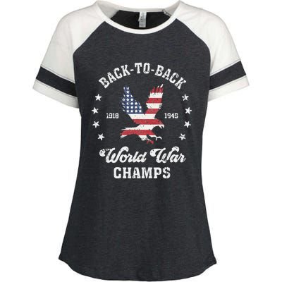 Backtoback World War Champs Enza Ladies Jersey Colorblock Tee