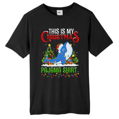 Blue Whale Xmas Lights This Is My Christmas Pajama Tall Fusion ChromaSoft Performance T-Shirt