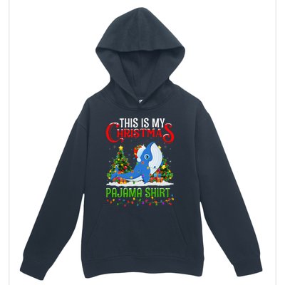 Blue Whale Xmas Lights This Is My Christmas Pajama Urban Pullover Hoodie