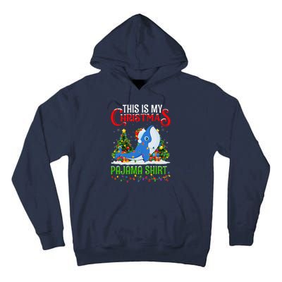 Blue Whale Xmas Lights This Is My Christmas Pajama Tall Hoodie