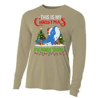 Blue Whale Xmas Lights This Is My Christmas Pajama Cooling Performance Long Sleeve Crew