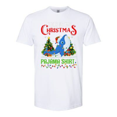 Blue Whale Xmas Lights This Is My Christmas Pajama Softstyle CVC T-Shirt