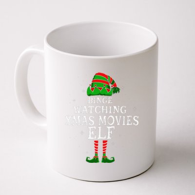 Binge Watching Xmas Movies Elf Matching Family Christmas Coffee Mug