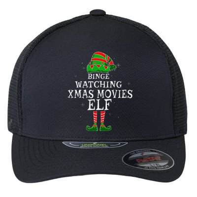 Binge Watching Xmas Movies Elf Matching Family Christmas Flexfit Unipanel Trucker Cap