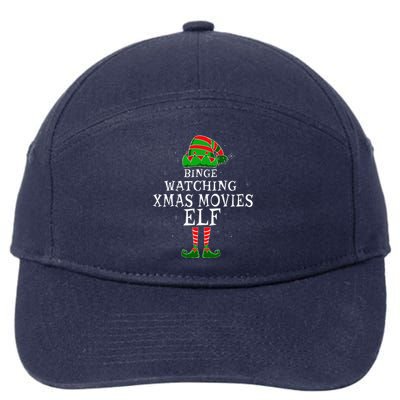 Binge Watching Xmas Movies Elf Matching Family Christmas 7-Panel Snapback Hat