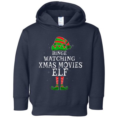 Binge Watching Xmas Movies Elf Matching Family Christmas Toddler Hoodie