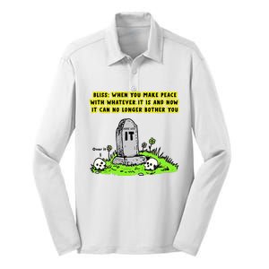 Bliss When You Make Peace With Whatever It Is And Now It Can No Longer Bother Yo Silk Touch Performance Long Sleeve Polo