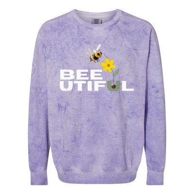 Beeutiful Wear Your Smile With Buzzing Colorblast Crewneck Sweatshirt