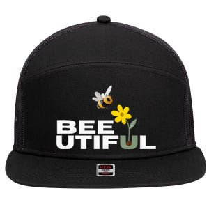 Beeutiful Wear Your Smile With Buzzing 7 Panel Mesh Trucker Snapback Hat