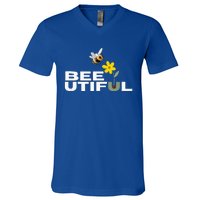 Beeutiful Wear Your Smile With Buzzing V-Neck T-Shirt