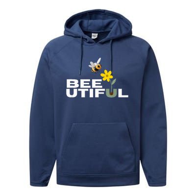 Beeutiful Wear Your Smile With Buzzing Performance Fleece Hoodie