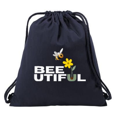 Beeutiful Wear Your Smile With Buzzing Drawstring Bag