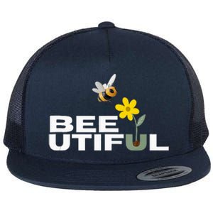 Beeutiful Wear Your Smile With Buzzing Flat Bill Trucker Hat