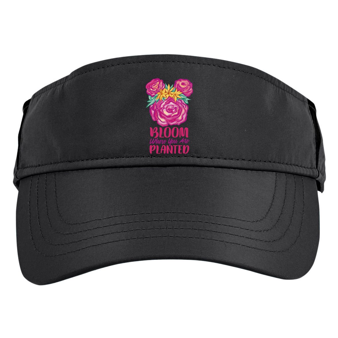 Bloom Where You Are Planted Floral Adult Drive Performance Visor