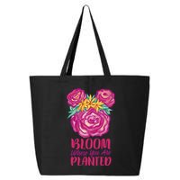 Bloom Where You Are Planted Floral 25L Jumbo Tote