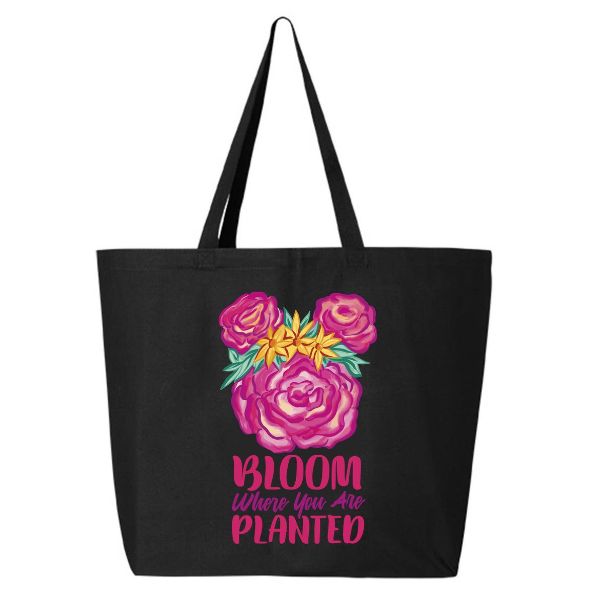 Bloom Where You Are Planted Floral 25L Jumbo Tote