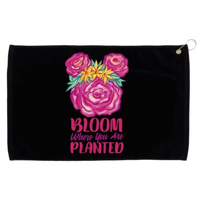 Bloom Where You Are Planted Floral Grommeted Golf Towel