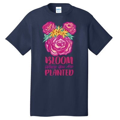 Bloom Where You Are Planted Floral Tall T-Shirt