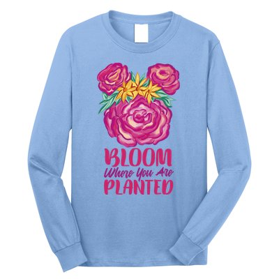 Bloom Where You Are Planted Floral Long Sleeve Shirt