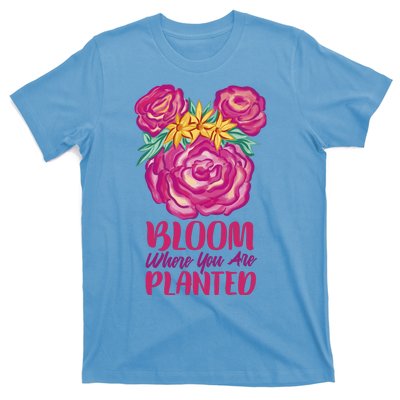 Bloom Where You Are Planted Floral T-Shirt