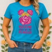 Bloom Where You Are Planted Floral Womens T-Shirt