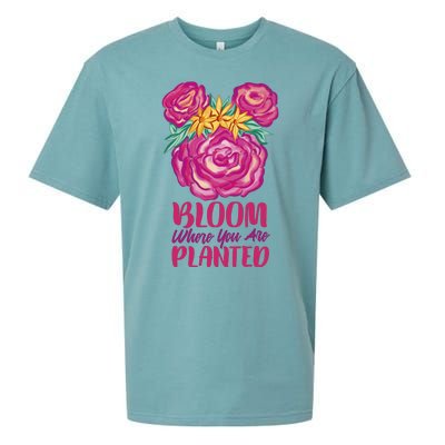 Bloom Where You Are Planted Floral Sueded Cloud Jersey T-Shirt