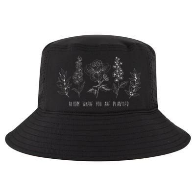 Bloom Where You Are Planted Grow Flower Plants Cool Comfort Performance Bucket Hat