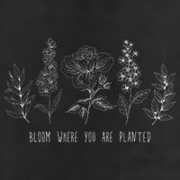 Bloom Where You Are Planted Grow Flower Plants 7 Panel Mesh Trucker Snapback Hat
