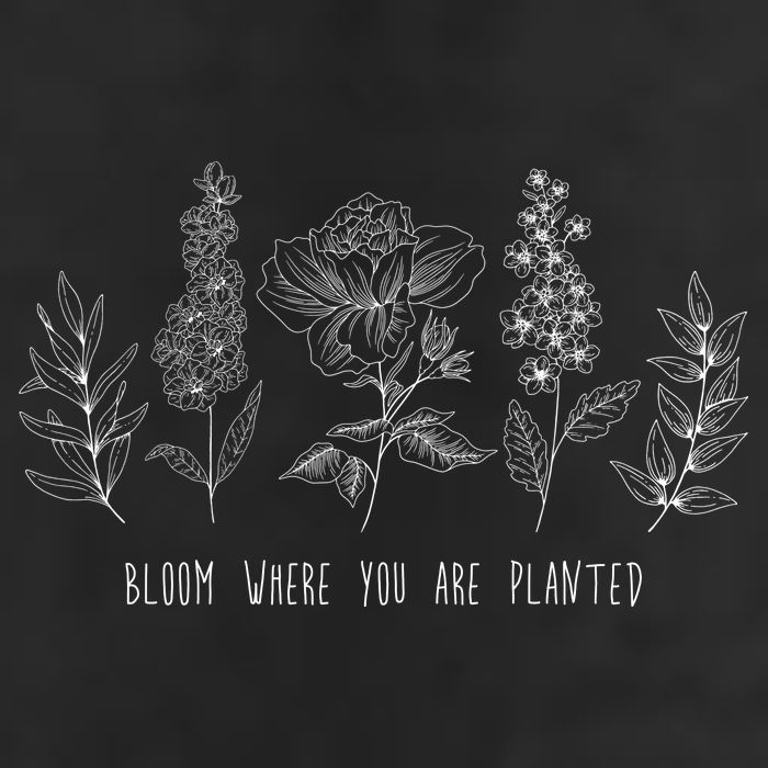 Bloom Where You Are Planted Grow Flower Plants 7 Panel Mesh Trucker Snapback Hat