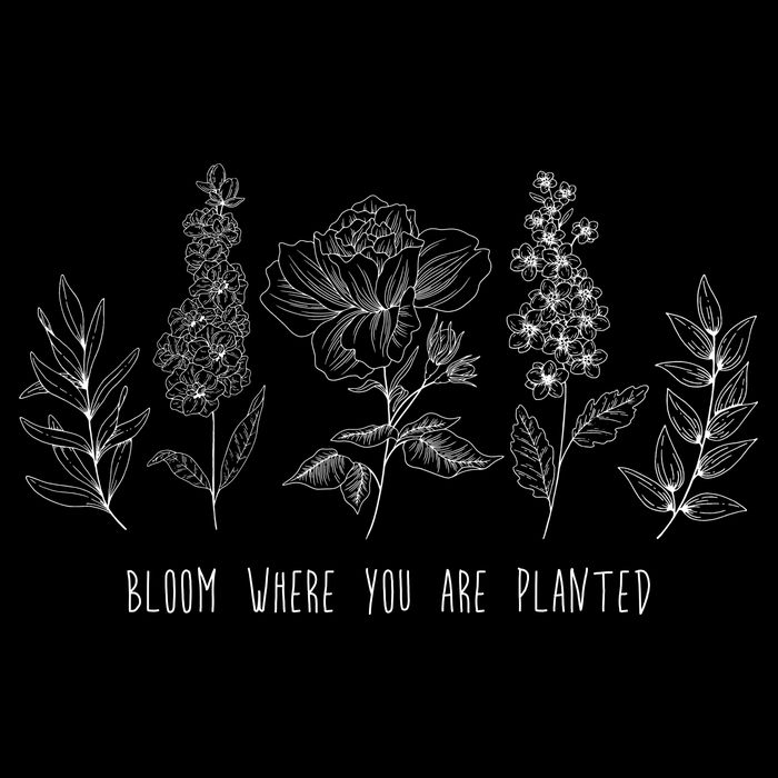Bloom Where You Are Planted Grow Flower Plants Cooling Performance Long Sleeve Crew