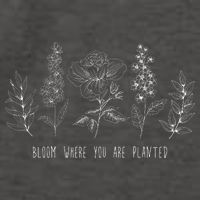 Bloom Where You Are Planted Grow Flower Plants Vector Backpack