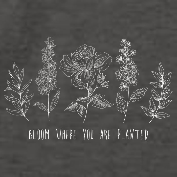 Bloom Where You Are Planted Grow Flower Plants Vector Backpack