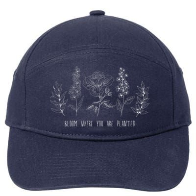 Bloom Where You Are Planted Grow Flower Plants 7-Panel Snapback Hat