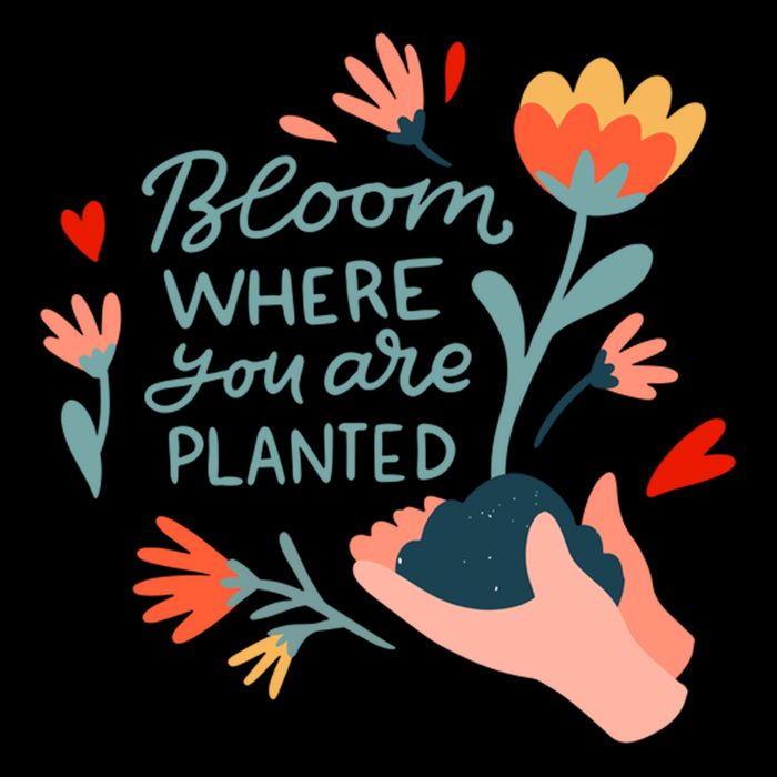 Bloom Where You Are Planted Nature Drawstring Bag