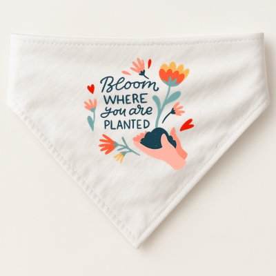 Bloom Where You Are Planted Nature USA-Made Doggie Bandana